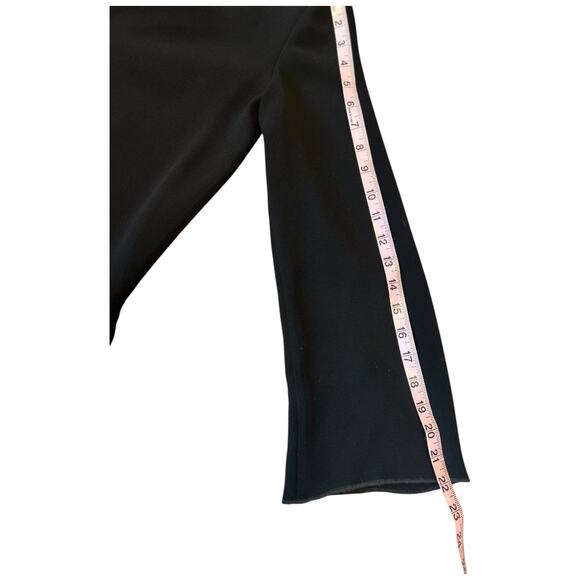 EUC Theory Ulyssa Admiral Bell Sleeve Crepe Dress W/ Pockets Black Size Medium - Picture 16 of 16